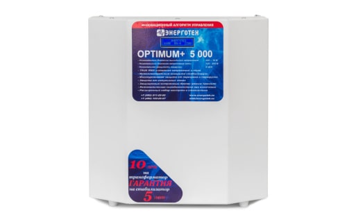 Однофазный стабилизатор Энерготех OPTIMUM+ 5000